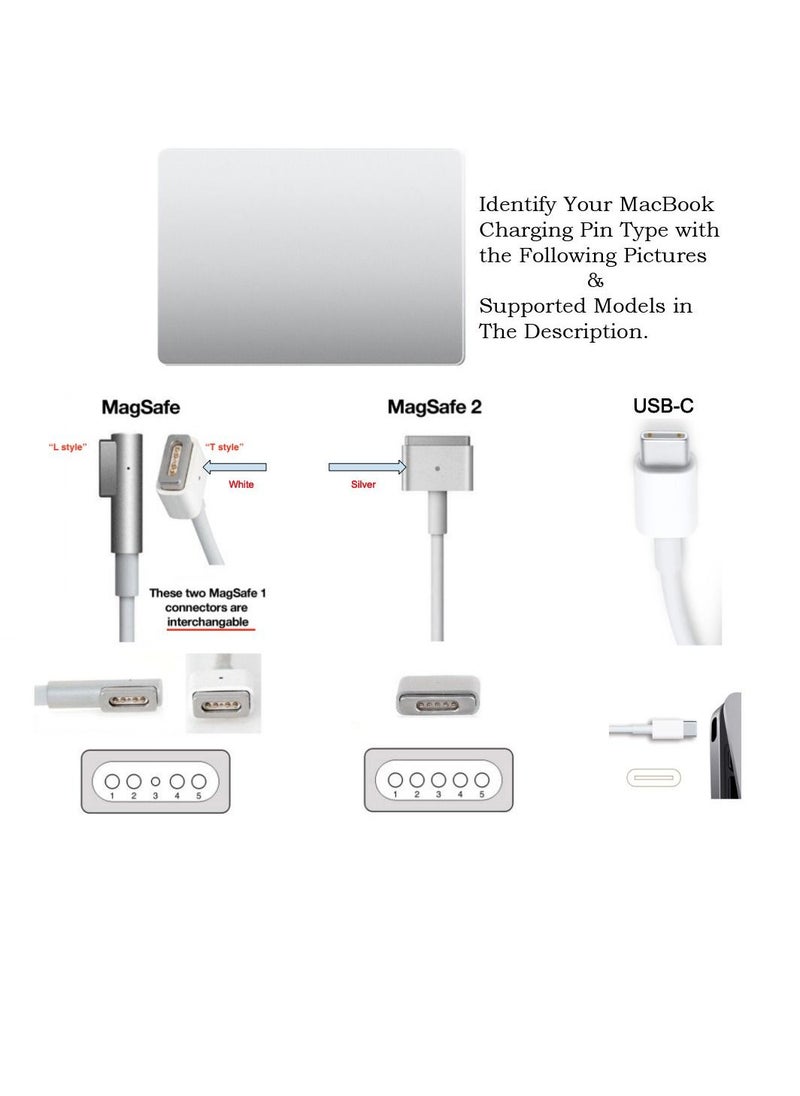 Generic - Replacement Power Adapter For MagSafe 45W L Type USB Compatible Charger for Macbook Air A1237 A1304 A1369 - Image 1