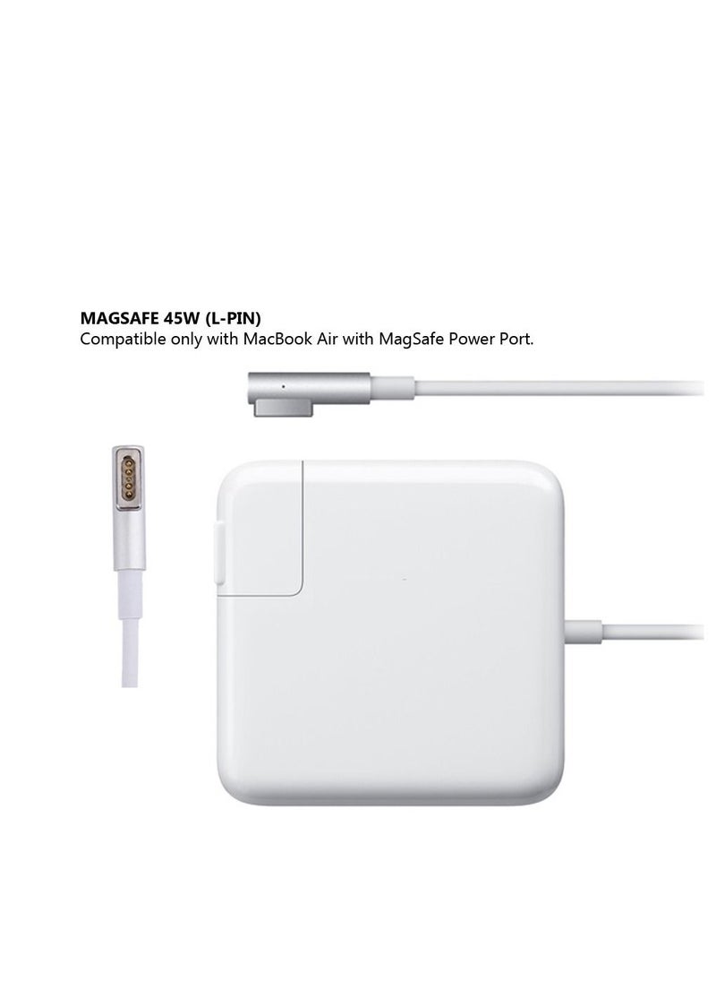 Generic - Replacement Power Adapter For MagSafe 45W L Type USB Compatible Charger for Macbook Air A1237 A1304 A1369 - Image 1