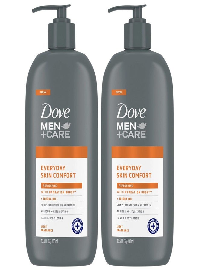 Dove Men+Care Dove Hand & Body Lotion, Men+Care Value Pack - Everyday Skin Comfort Formula with Shea Butter & Jojoba Oil, Refreshing Lotion for Dry Skin, 13.5 Fl Oz (Pack of 2) - Image 1