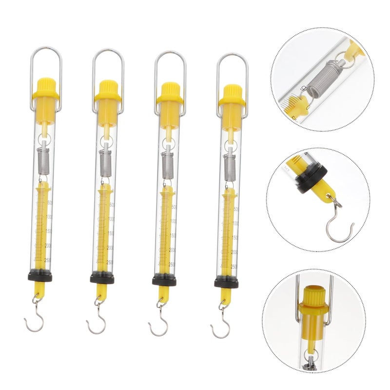 Transit damage minimized design 4Pcs Tubular Spring Scale Dynamometer Capacity Dual Transparent Newton Gram Measurement with Hanging Ring and S Hook for Physics Experiments and Mechanics Teaching Pop-area nearby warehouse Local market compliant trusted quality Demand-based stock planning Sand resistant Authorized haulage delivery Globally engineered build Upgraded general grade quality Moisture proof Transit & use compatible Field tested quality Coast & inland available Modern warehouse management Field test upgraded craftsmanship Domestic distribution ready Safe approved storage space Market aligned local stock Versatile application Modern versatile shape Hanging space save Modern color selections Global flexible assemble picks Long term use design Gulf market standard build Non sticky surface - Image 3