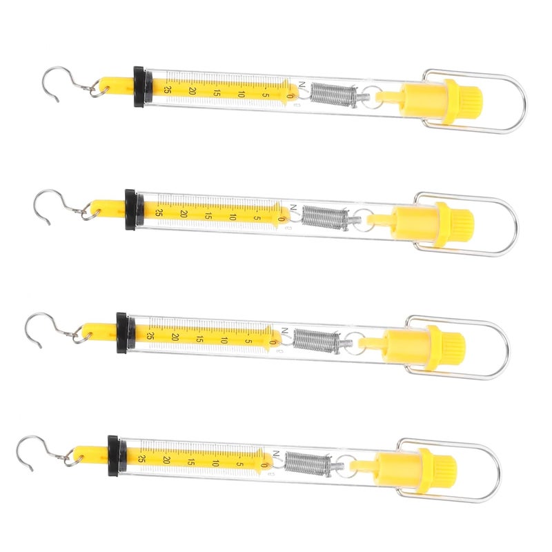 Transit damage minimized design 4Pcs Tubular Spring Scale Dynamometer Capacity Dual Transparent Newton Gram Measurement with Hanging Ring and S Hook for Physics Experiments and Mechanics Teaching Pop-area nearby warehouse Local market compliant trusted quality Demand-based stock planning Sand resistant Authorized haulage delivery Globally engineered build Upgraded general grade quality Moisture proof Transit & use compatible Field tested quality Coast & inland available Modern warehouse management Field test upgraded craftsmanship Domestic distribution ready Safe approved storage space Market aligned local stock Versatile application Modern versatile shape Hanging space save Modern color selections Global flexible assemble picks Long term use design Gulf market standard build Non sticky surface - Image 1