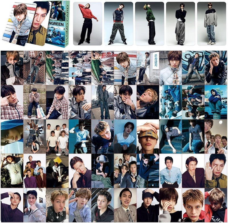 كي بي او بي بيه تي اس بطاقات صور ألبوم KPOPBTS Cortis GREENGREEN، 55 قطعة من بطاقات المنتجات KPOP من نوع Lomo، هدية للأولاد والبنات في COER - Image 2