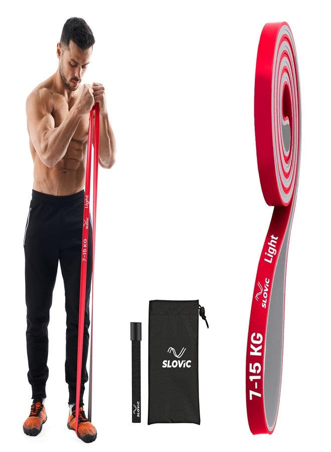 SLOVIC Dual Color Resistance Bands(7-15Kg) Resistance Band for Pull up | Exercise Bands for Workout | Gym Equipment for Home Workout for Men & Women | Resistance Band Set with Door Anchor(Red&Grey) - Image 1