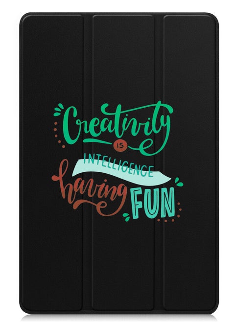 Protective Flip Case For Apple iPad Pro 11 (2024) With Trifold Stand Auto Wake Sleep Shockproof Cover Creativirty is Intelligence having Fun
