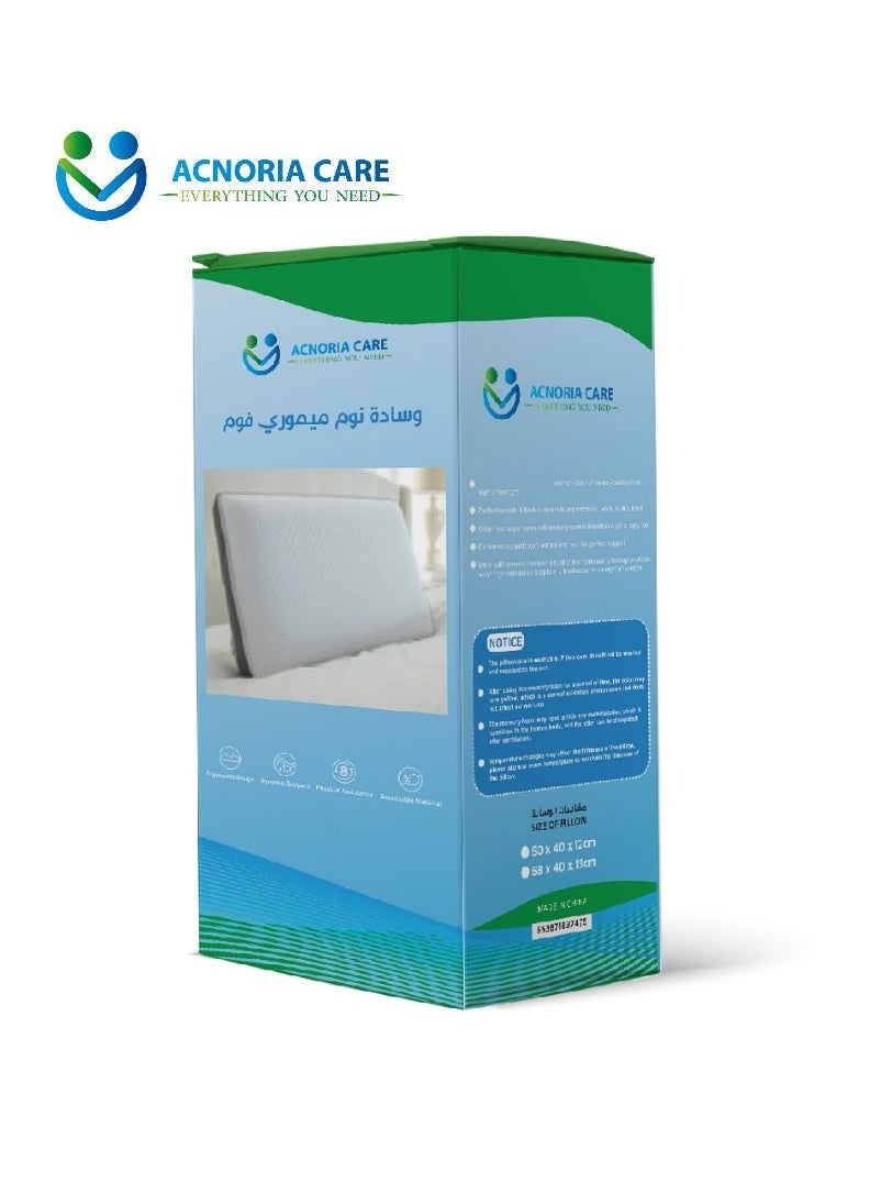 ACNORIA CARE A Medical Sleeping Pillow Made Of Memory Foam To Protect The Neck Soft And Comfortable, Suitable For Bedrooms - From Acnoria Care - Size 60 * 40 * 13 cm  - Image 2