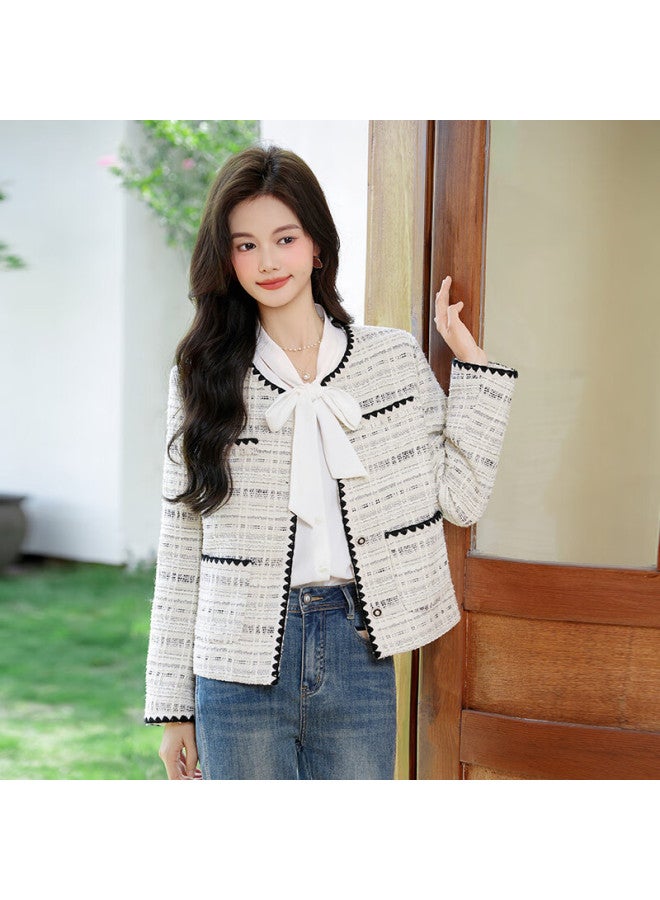 Teluoman Autumn New Small Fragrance Style Jacket Women Elegant French High-end Pee Short Ol Blazer - Image 1