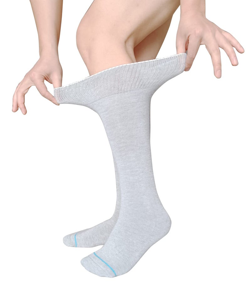 LORVVDE Cam Walker Walking Boot Socks Replacement Sock Liner for Orthopedic Boots Brace, Tube Sox for Air Cam Walkers and Fracture Cast Cover Grey 2 Pairs - Image 4