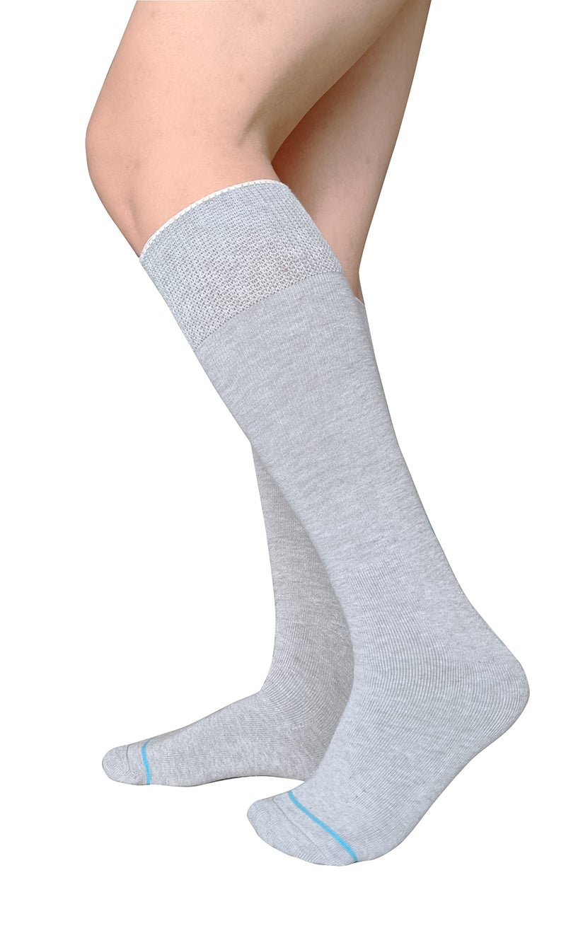 LORVVDE Cam Walker Walking Boot Socks Replacement Sock Liner for Orthopedic Boots Brace, Tube Sox for Air Cam Walkers and Fracture Cast Cover Grey 2 Pairs - Image 5