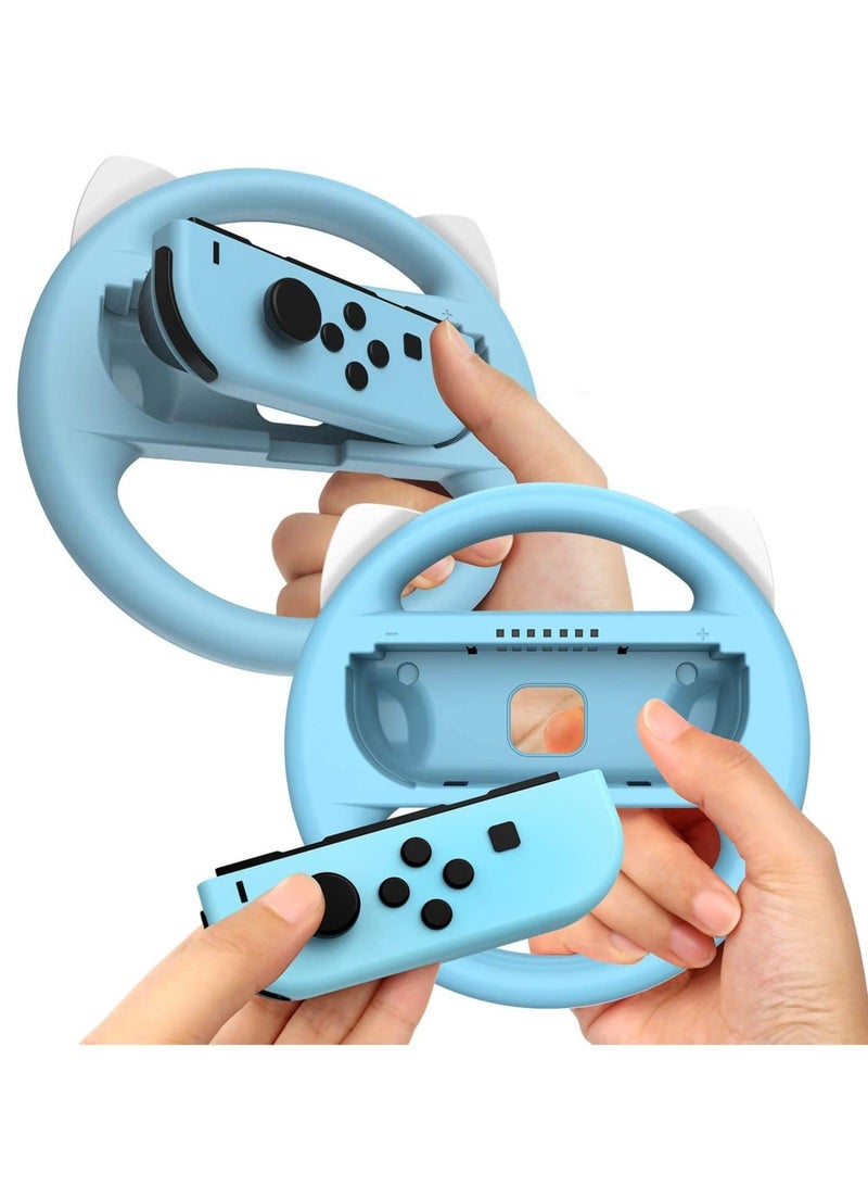 كابتن تيك Switch Grip Kit Switch Steering Wheel for Controller Hand Grips for Nintendo Switch Controllers Comfort Racing Wheels Mario Kart 8 Deluxe Nintendo Switch Accessories 4 Pack - Image 2