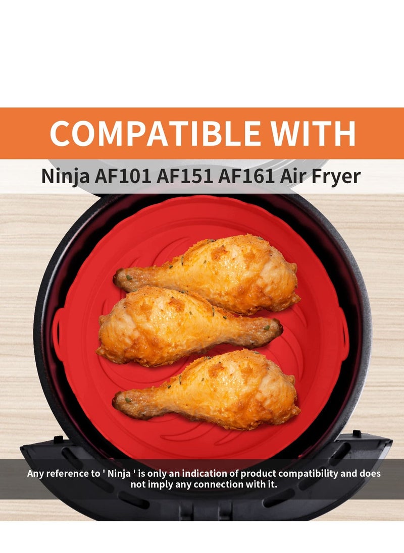 SYOSI - Air Fryer Silicone Pot, Air Fryer Liners Round Baking Pan for Microwave Oven Roaster Reusable Airfryer Accessories Silicone Cake Pan DIY Pizza Nonstick Bakeware Kitchen Baking Supplies(2-Pack) - Image 1