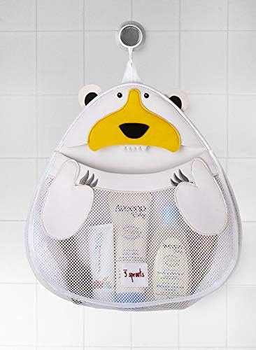 3 Sprouts Bath Storage Caddy - Organizer For Shower, Baby And Toys, Polar Bear - Image 2