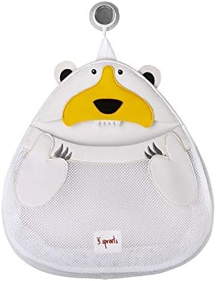 3 Sprouts Bath Storage Caddy - Organizer For Shower, Baby And Toys, Polar Bear - Image 1