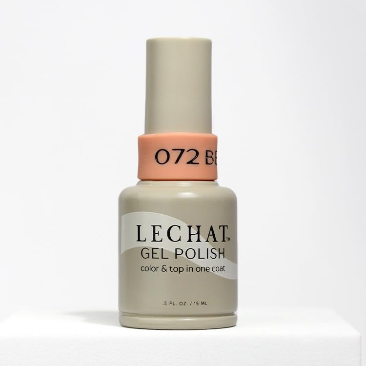 LECHAT Gel Polish - Bellini, Color and Top in One Coat, Shiny Long-Wear, Light Orange Gel Polish - Image 1