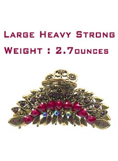 Large Metal Alloy Hair Claw Jaw Clip For Women And Girls Pretty Strong Clamp Nonslip Barrette Hair Updo Grip Bath Accessories For Thick Hair Amaranth Red - pzsku/Z6E9A443D390228A81E5BZ/45/_/1662018754/cac66cdd-ffa4-4917-ab5d-5082b2b84f77