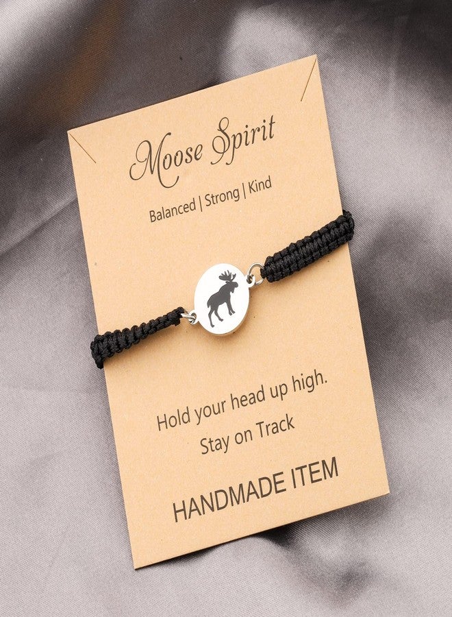 MAOFAED Moose Gift Moose Spirit Balanced Strong Kind MooseJewelry Inspirational GiftMoose Lover Gift (moose spirit cardbr) - Image 2
