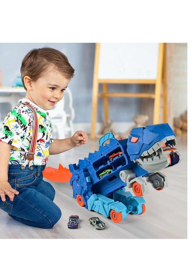 Dinosaur Truck, Tyrannosaurus Rex Swallows Rail Truck Toys, Slide-Out and Removable Alloy Car Toy  - Image 4