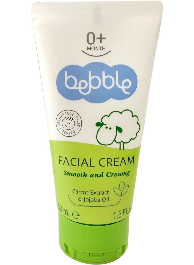 bebble كريم الوجه للأطفال | زيوت طبيعية | ينعم ويغذي ويحمي البشرة | 50 مل - Image 1