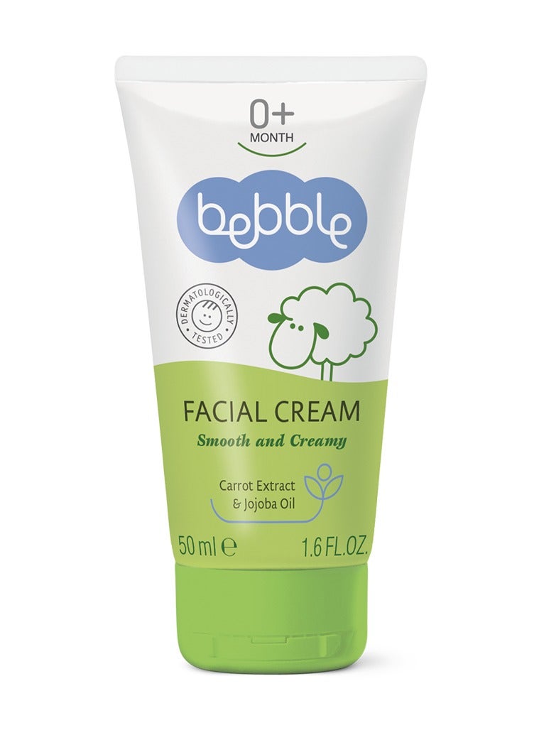 bebble Baby Face Cream Facial | Natural Oils | Softens Nourishes Protects Skin | 50ml - Image 1