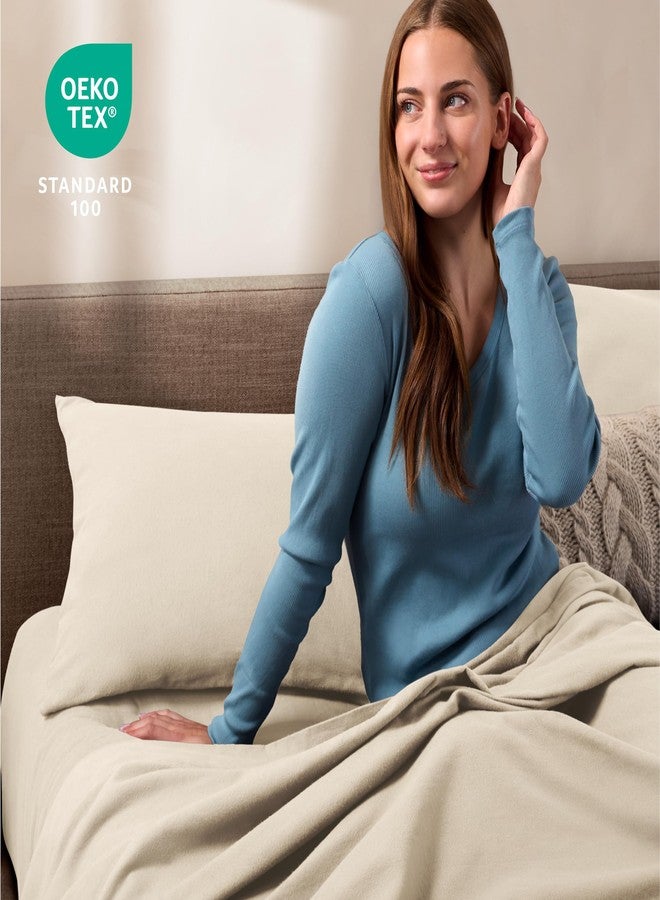 بير هوم طقم أغطية وسائد قياسية من الفلانيل من Bare Home مكون من قطعتين - قطن 100% - ناعم ومريح - أغطية وسائد من الفلانيل الثقيل المصقول مرتين (طقم أغطية وسائد قياسية مكون من قطعتين، لون رملي) - Image 5