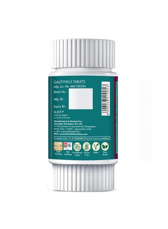 HERBAL HILLS أقراص هيربال هيلز غوتي هيلز | 60 عدّ | رعاية النقرس - Image 4