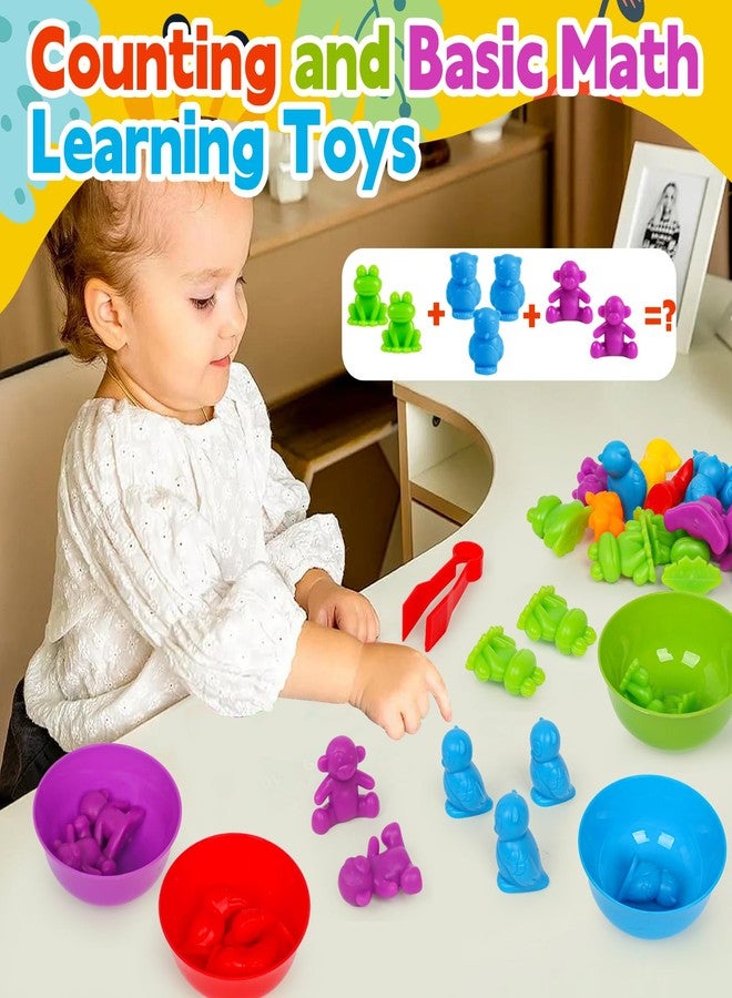 FQKIOMY Color Sorting Toys for Toddlers,Counting Animals Matching Games Montessori Educational Preschol Toddler Learning Activities Sensory Traning Toys Gift for 3+ Year Old Boys Girls - Image 2