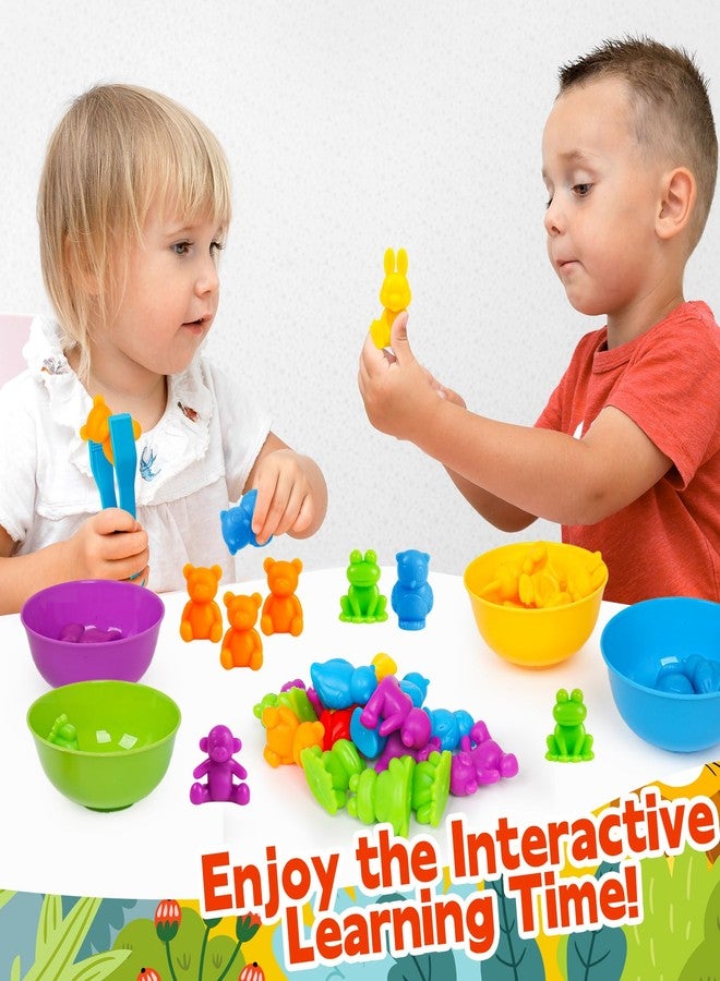 FQKIOMY Color Sorting Toys for Toddlers,Counting Animals Matching Games Montessori Educational Preschol Toddler Learning Activities Sensory Traning Toys Gift for 3+ Year Old Boys Girls - Image 4
