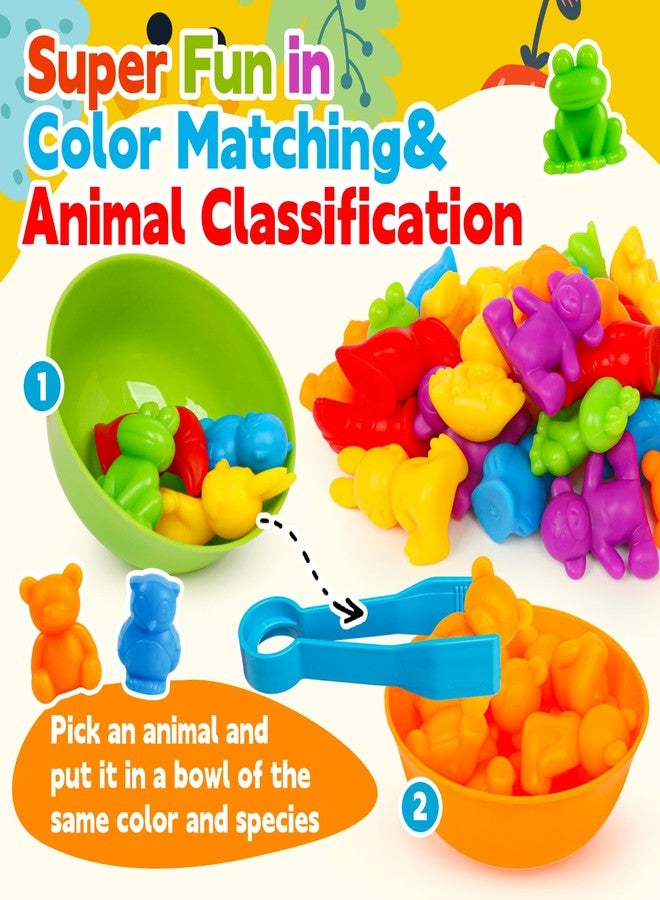 FQKIOMY Color Sorting Toys for Toddlers,Counting Animals Matching Games Montessori Educational Preschol Toddler Learning Activities Sensory Traning Toys Gift for 3+ Year Old Boys Girls - Image 5