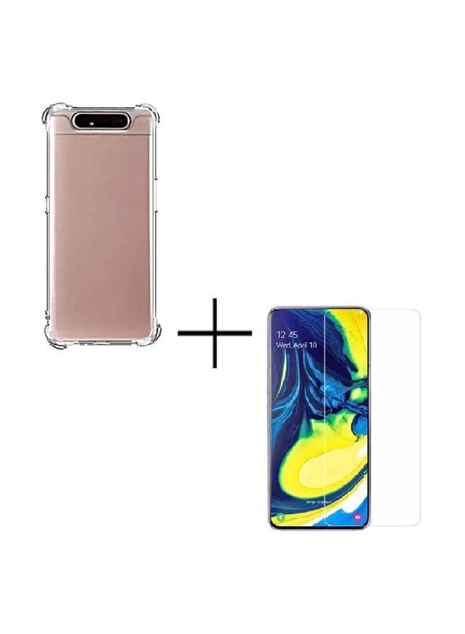 Raxoom Protective Case Cover With Screen Protector For Samsung Galaxy A90 Clear 