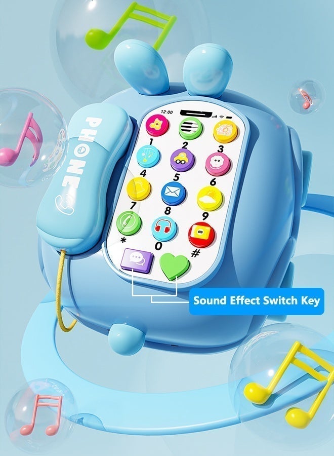 aoduoyaya Toy phone Simulation telephone car Cute rabbit phone toy Early education music toy - Image 5