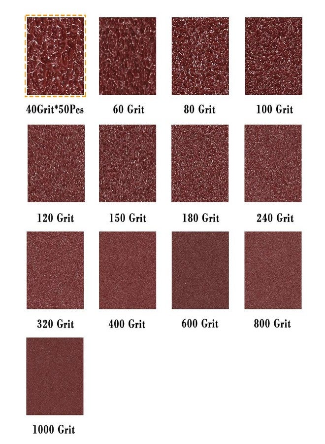 SPEEDWOX 50 Pcs Triangle Sanding Pads Hook and Loop 40 Grit Oscillating Sanding Pad 90mm 6 Holes Fit 3-1/2 Inches Oscillating Multi Tool Detail Sander Sandpaper Triangle Sanding Discs Sanding Tool - Image 2
