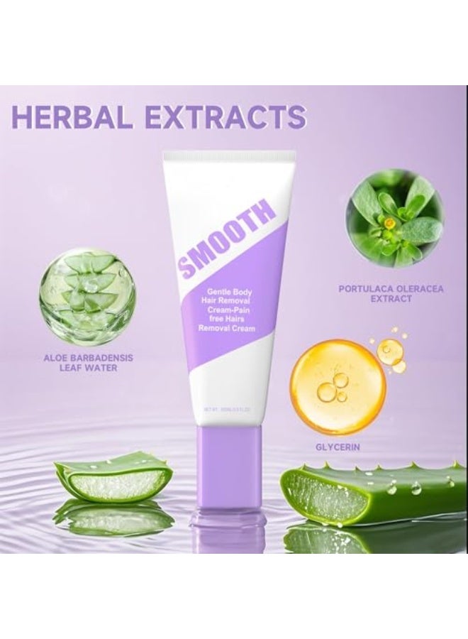 Smooth Hair Removal Cream for Sensitive Skin – Fast-Acting, Dermatologist-Recommended, with Aloe & Hyaluronic Acid, Travel Size (3.53 Ounce (Pack of 1)) - Image 2