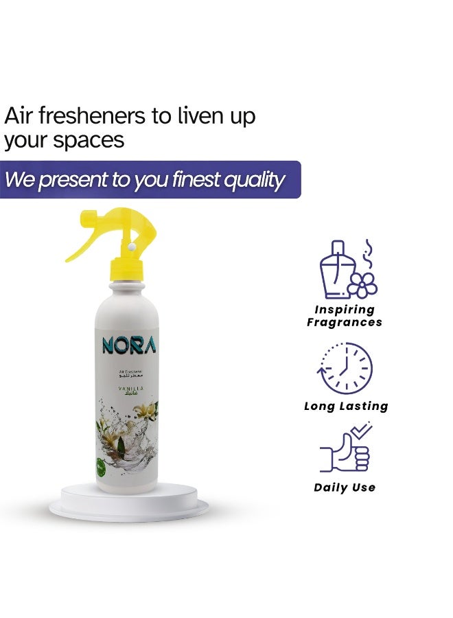 نورا معطر جو نورا برائحة الفانيليا - معطر جو يدوم طويلاً للغرف والمنازل، مزيل للروائح الكريهة في غرف النوم والمعيشة والمطابخ والمكاتب - AF10321 - Image 4