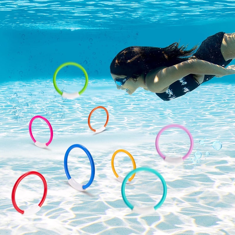 JOYIN Diving Rings, Pool Toy, 8 Colors, Underwater Training, Swimming Pool Diving Ring Toy For Kids, Gift, Summer, Swimming - Image 3