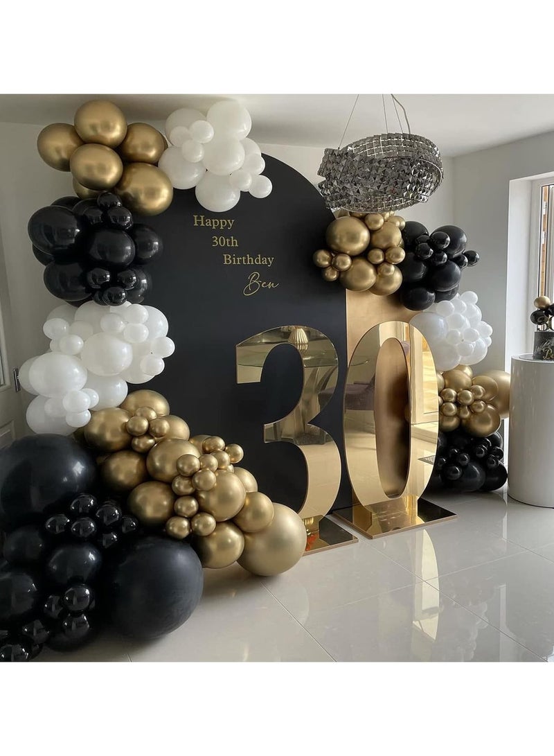 بلاك والذهب بالون القوس Kit,133Pcs بالون الأسود الذهبي الأبيض Garland Arch Kit with Black and Gold Balloons,Confetti Gold Balloons for Birthday Party Decoring, Graduation,Happy New Year,Retirement بوابة السياسة بوابة أعلام هذه بذرة مقالة عن السياسة بحاجة للتوسيع - Image 4