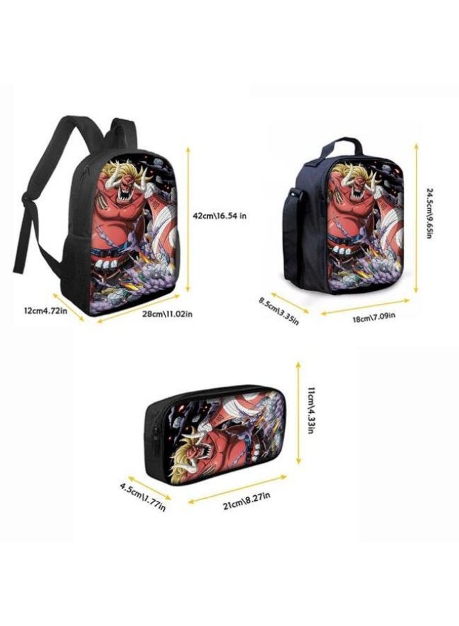 عام أحدث نموذج عالمي من الكرتون طباعة ثلاثة قطعة حقيبة مجموعة ( الطلاب ، الأطفال ، الأصدقاء ، نزهة ، تسلق الجبال ، الخ . ) - Image 3