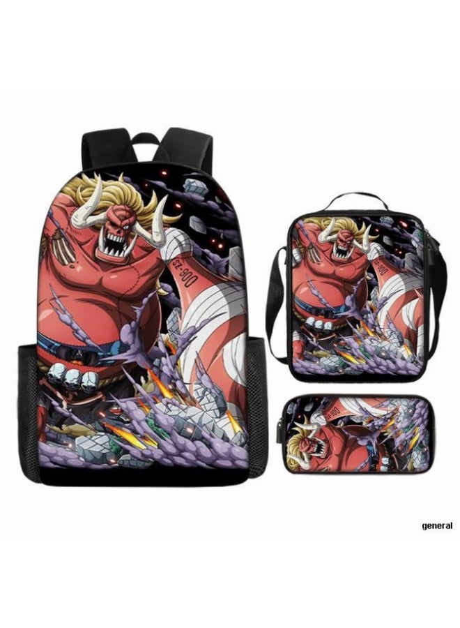 عام أحدث نموذج عالمي من الكرتون طباعة ثلاثة قطعة حقيبة مجموعة ( الطلاب ، الأطفال ، الأصدقاء ، نزهة ، تسلق الجبال ، الخ . ) - Image 1