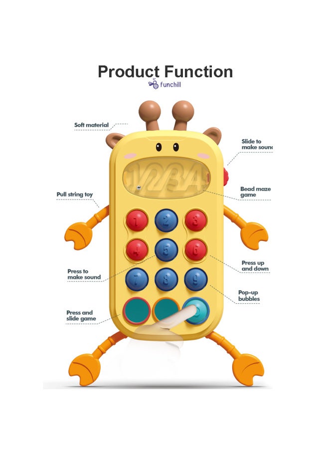 Baby Pumping Balance Board Teether Baby Finger Pulling Music Educational Grasping Training Early Education Toys-Color:FC004012-Specifications:Color Box  - Image 3