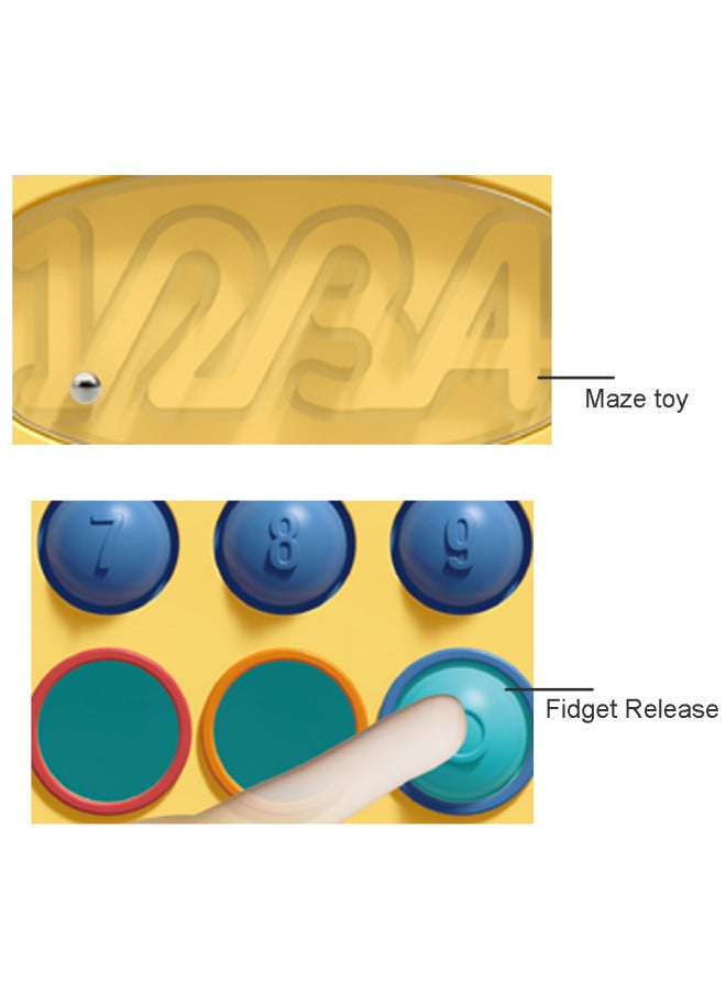 Baby Pumping Balance Board Teether Baby Finger Pulling Music Educational Grasping Training Early Education Toys-Color:FC004012-Specifications:Color Box  - Image 4