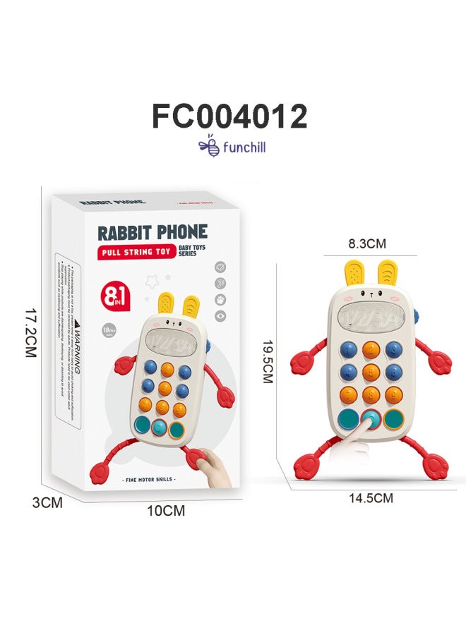 Baby Pumping Balance Board Teether Baby Finger Pulling Music Educational Grasping Training Early Education Toys-Color:FC004012-Specifications:Color Box  - Image 1