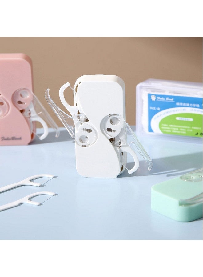 Setaria Viridis Dental Floss Picks Dispenser Portable Flossers Dispenser Automatic Pop-up Floss Boxes Adult Floss Sticks Case with 62 Count Extra Dental Flossers for Cleaning Teeth - Image 5
