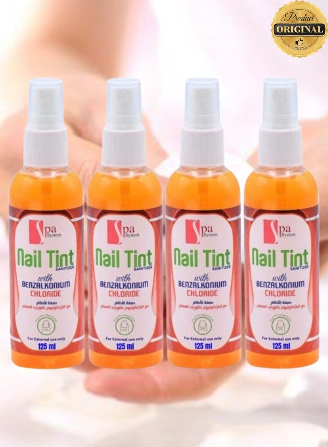 سبا سيستم 4 قطع صبغة أظافر بكلوريد البنزالكونيوم للاستخدام الخارجي فقط 125 مل - Image 1