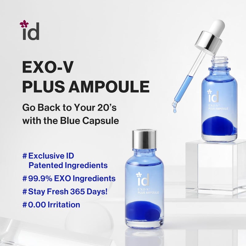ID PLACOSMETICS أمبول تعزيز EXOV Plus 999 سيروم الوجه عالي النقاء من الإكسوزوم لمكافحة الشيخوخة ومرونة الكولاجين والنياسيناميد واللاكتوباسيلس لبشرة متألقة - Image 2