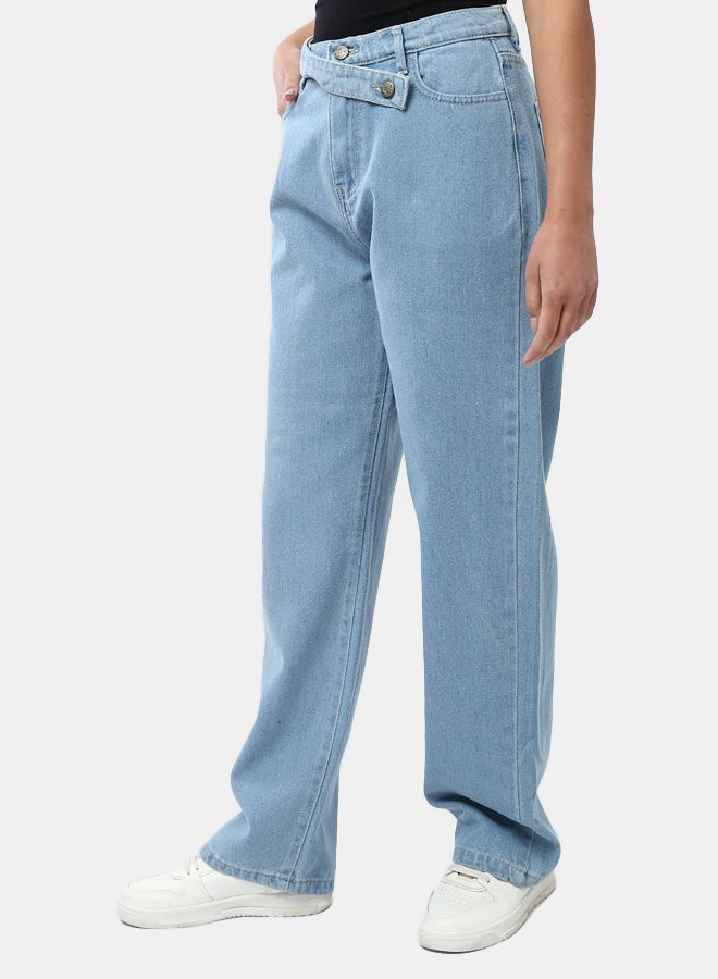 RAVIN Wide Leg Jeans with Decorative Belt  - Image 2
