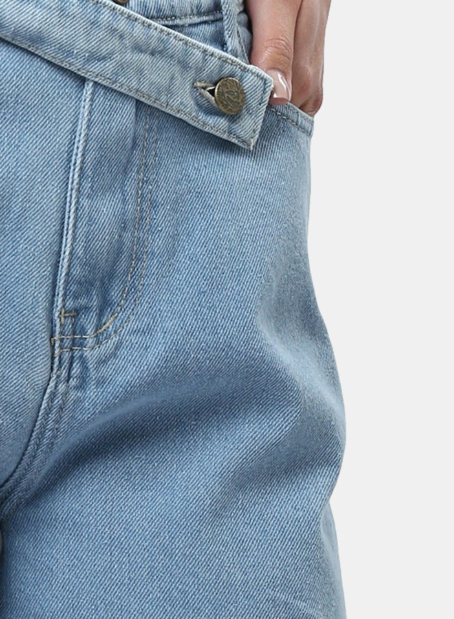 RAVIN Wide Leg Jeans with Decorative Belt  - Image 4