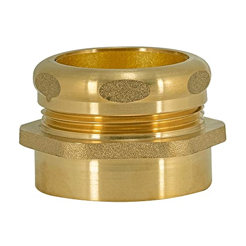 EZ-FLO Heavy-Duty Female Trap Adapter with Slip-Joint Nut and Compression Ring, 1-1/2 Inch FIP x 1-1/2 Inch OD Compression, Brass Plumbing Fitting, 35401 - Image 1