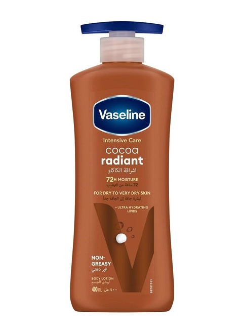 Lotion intensive care cocoa radiant made with 100% pure cocoa butter for a natural 400ml