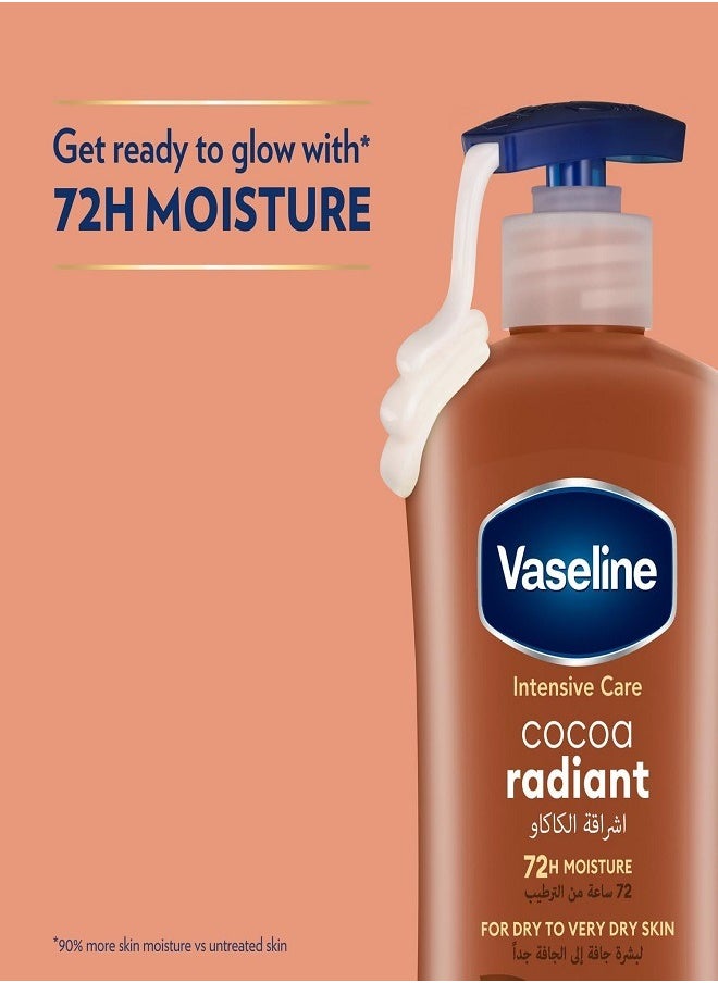 Lotion intensive care cocoa radiant made with 100% pure cocoa butter for a natural 400ml