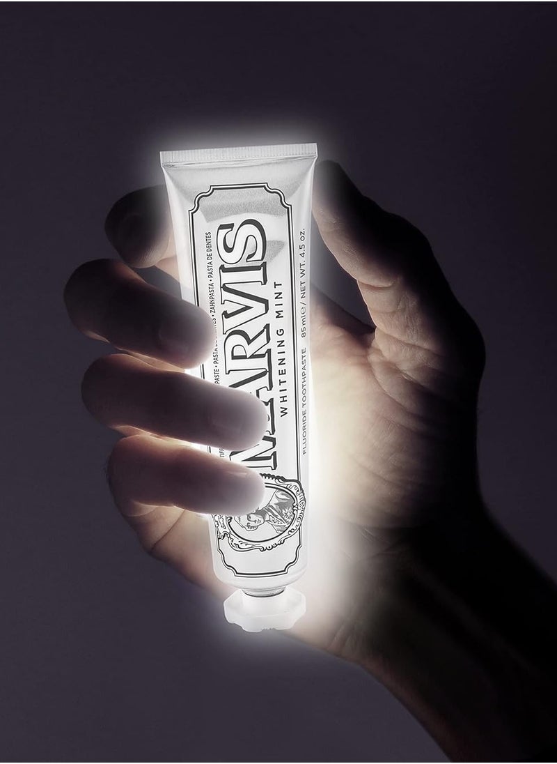 Marvis Whitening Mint Travel Size Toothpaste, 25 ml, Promotes The Natural Whitening of The Teeth, Plaque Removal Toothpaste, Long-Lasting Freshness(Packaging May Vary)  - Image 4
