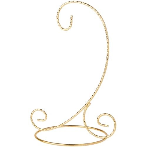 Bard's Twisted Gold-toned Ornament Stand, Small, 7" H x 5.125" W x 5.125" D, Pack of 2 - Image 1