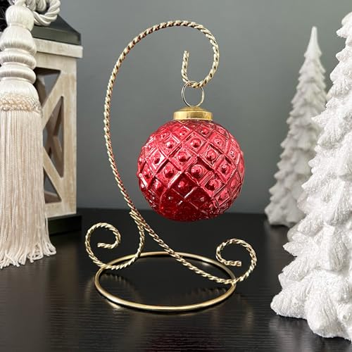 Bard's Twisted Gold-toned Ornament Stand, Small, 7" H x 5.125" W x 5.125" D, Pack of 2 - Image 3
